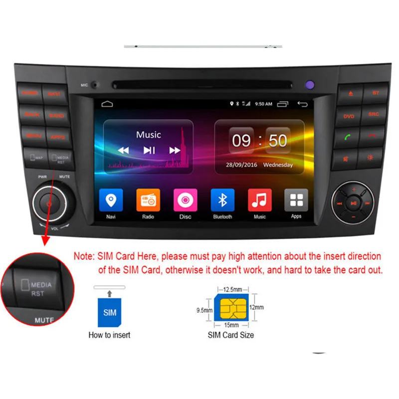 4G SIM LTE Android 6 0 Octa 8 Core для Mercedes Benz W211 W463 W219 W209 E G CLK CLS Class автомобильный DVD плеер GPS