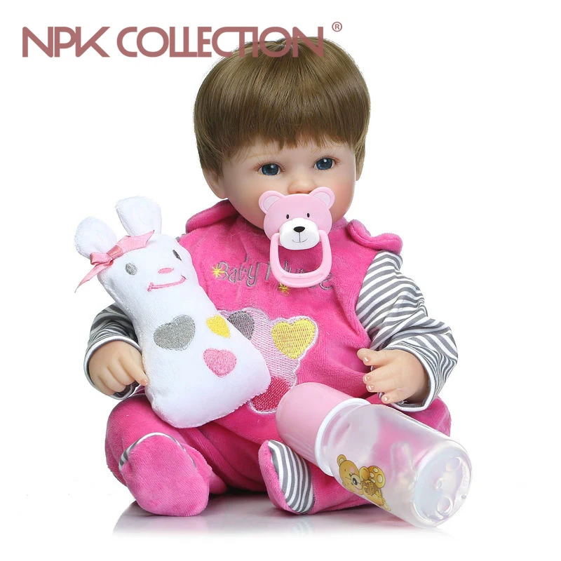 Кукла реборн NPKCOLLECTION мягкая силиконовая виниловая кукла младенец 40 см подарок на