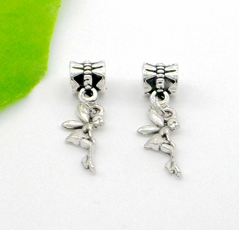 Бесплатная доставка 100 шт. тибетские серебряные амулеты ангела болтающиеся