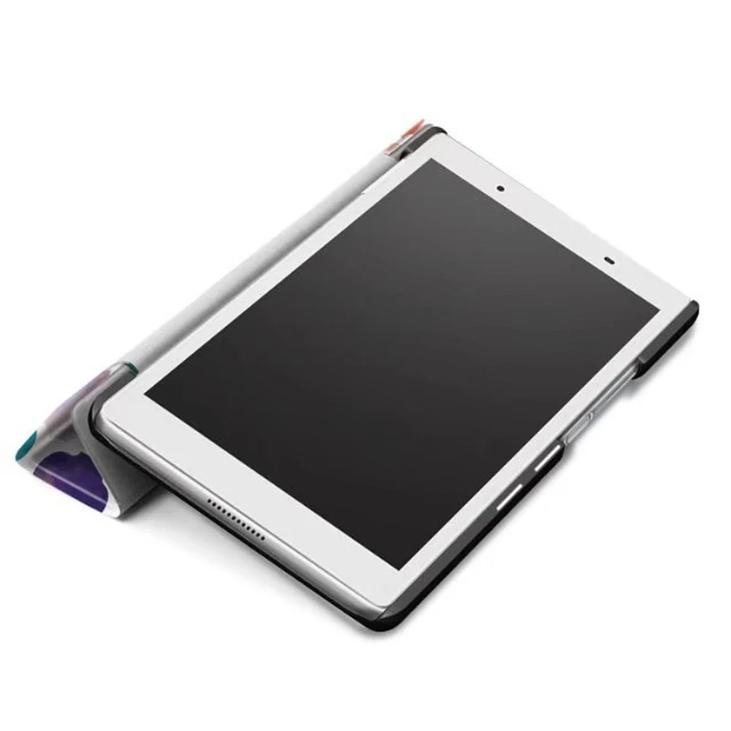 Кожаный чехол для lenovo Tab 4 TAB4 8 TB-8504F/N чехол с принтом из искусственной кожи, красивый чехол-подставка, Чехол+ пленка+ стилус