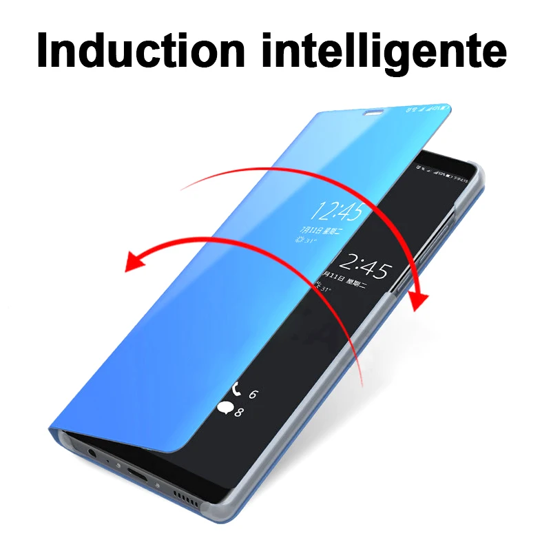 Smart Mirror Phone Case For Samsung J4 J7J6 J8 2018 Flip Stand Leather Cover Holder Shockproof Sumsung J7Core J2Prime | Мобильные