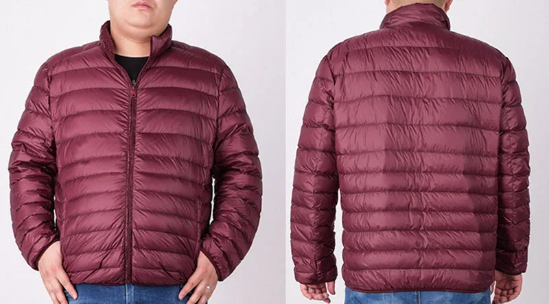 MFERLIER свободные зимние осенние куртки мужские 4XL 5XL 6XL 7XL плюс размер Бюст 149 см Большой размер парка мужские 4 цвета