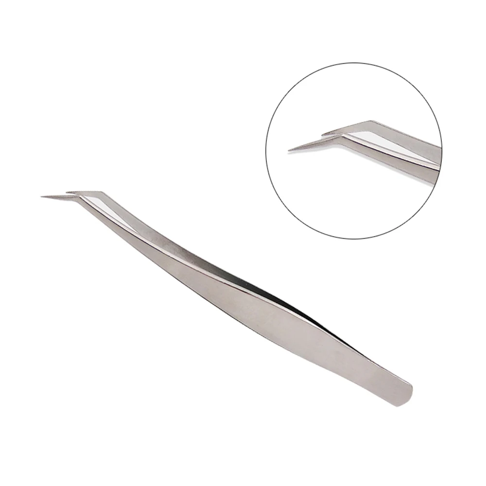 2pcs Stainless Steel Extension Lashes Tweezers Tools for 3D 6D Volume Mink Eyelash | Красота и здоровье