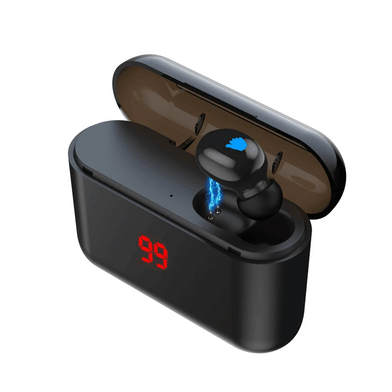 Single ear A HBQ Q32 TWS LED Bluetooth 5.0 Earphone Wireless Headphons Sport Handsfree Earbuds 3D Stereo Gaming Headset With Mic Charging Box - Цвет: Single ear A