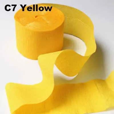 Yellow 1 шт. 25 м DIY Длинные узкие ленты из крепированной бумаги Букет керлинг для дома свадьба день рождения праздник в честь рождения ребенка, Рождество Новогоднее украшение - Цвет: Yellow