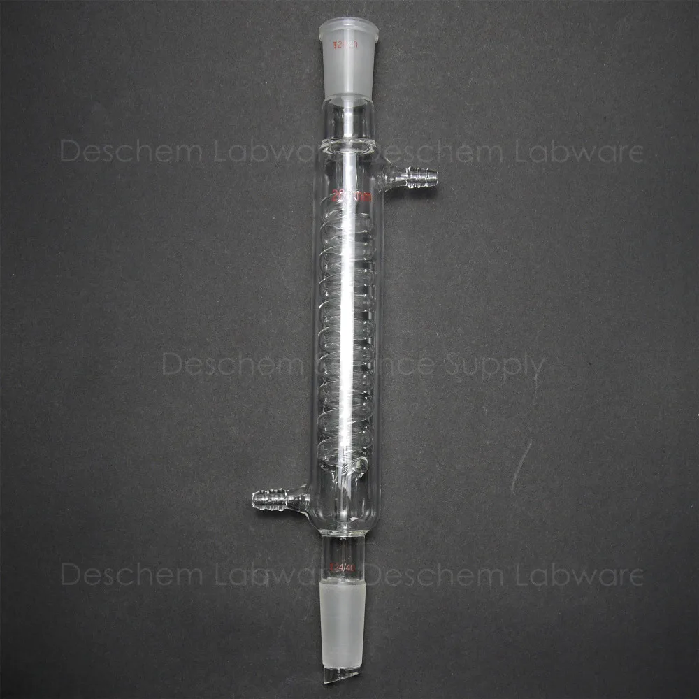 200 мм 24/40 конденсатор Грэма катушечный стеклянный теплообменник лабораторная