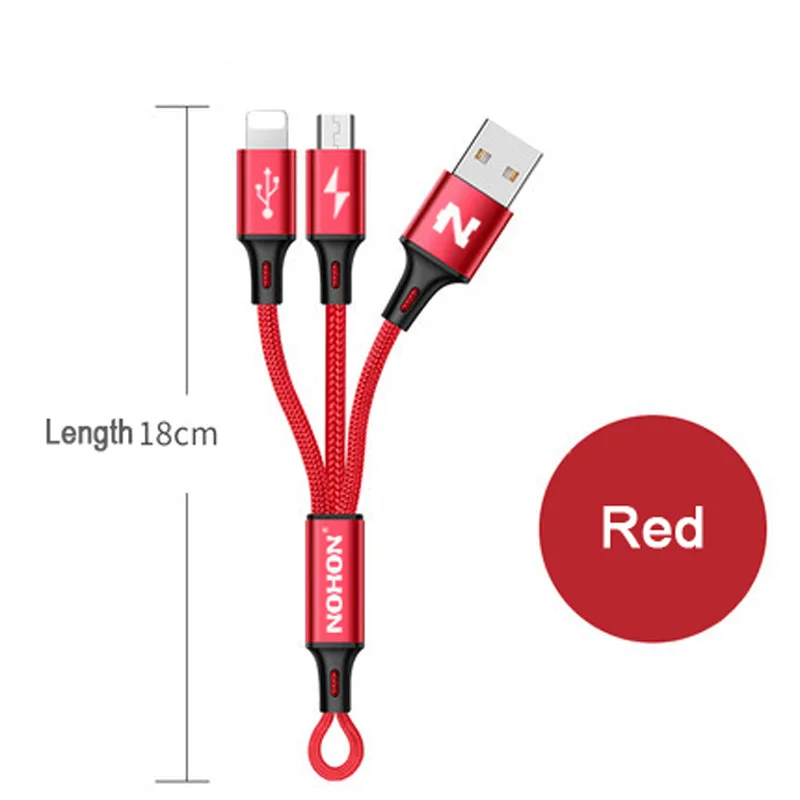 NOHON USB кабель для передачи данных iPhone Xs Max XR X 2 в 1 взаимный обмен данными между