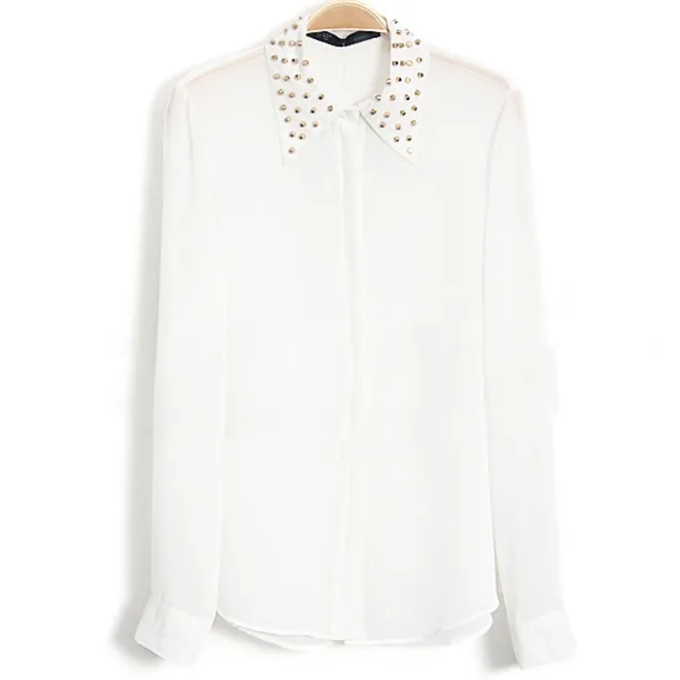 Новое поступление Модная Женская Весенняя шифоновая рубашка 2019 Блузы с длинным