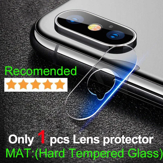 1pcs Tempered Glass Для iPhone X 10 XS MAX XR 8 7 Plus закаленное стекло+ металлический задний объектив защитное кольцо для экрана Защита камеры для iPhone XR - Цвет: 1pcs Tempered Glass