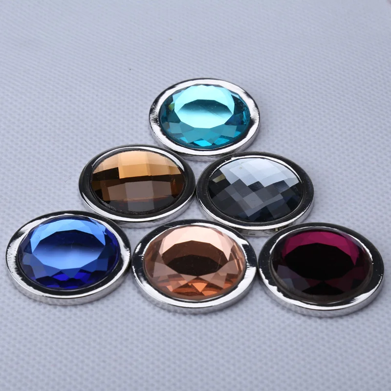 Hot sale color glass crystal mode my 33mm coins pendant fit interchangeable necklace 35mm My coin disc rose gold for women gift | Украшения