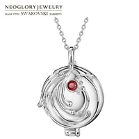 neoglory zircon s925 sterling silver elena nina long pendant charm necklace the vampire diaries design allergy free lady gift