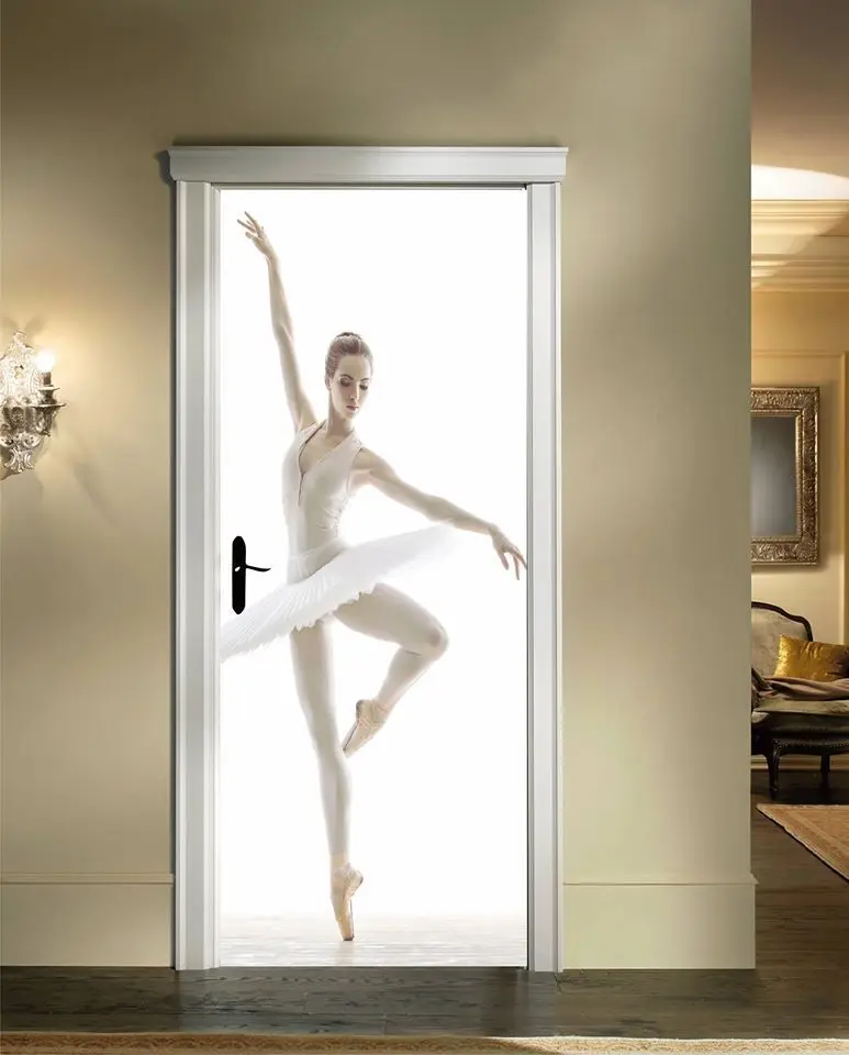 DIY 3D настенная наклейка домашний декор балерина Съемная на дверь декорация 77*200 см