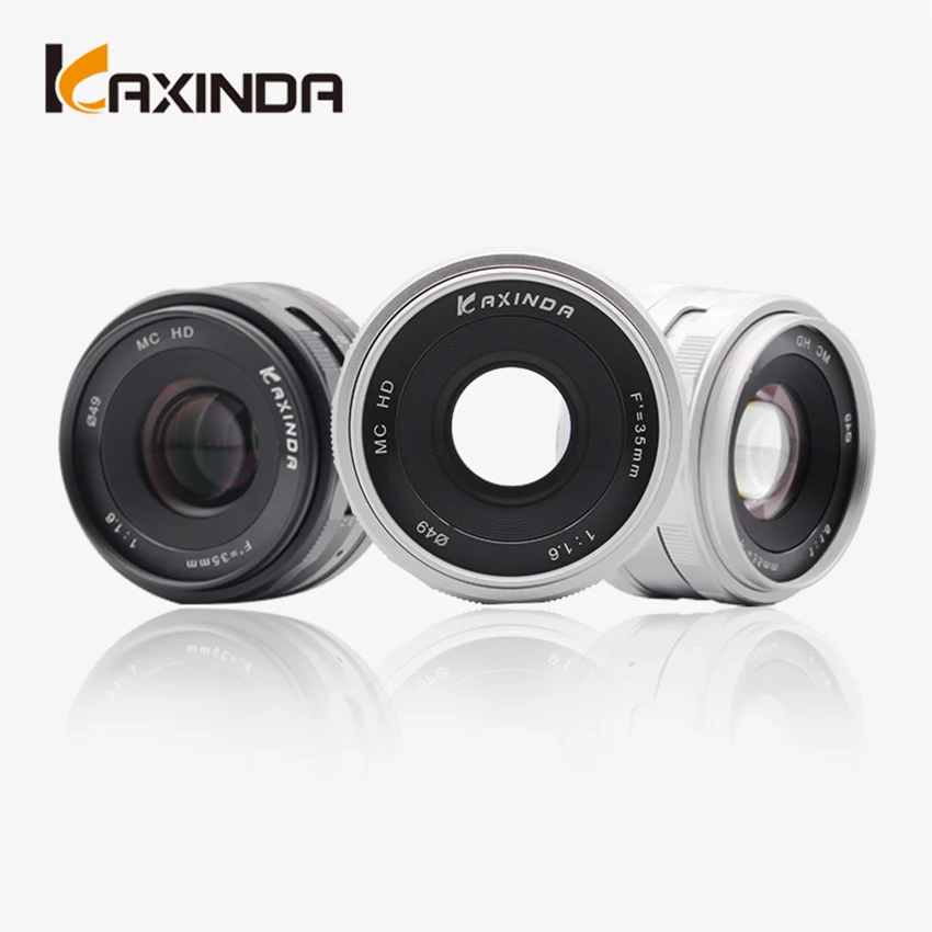 KAXINDA 35 мм F1.6 микро одиночный объектив для камеры olimpus Canon EF-M Fuji XF Sony E ручной фокус |