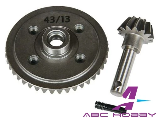 Осевой сверхмощный конический зубчатый механизм 43T/13T AX10 AX30402|gear set|set gearsaxial gear |