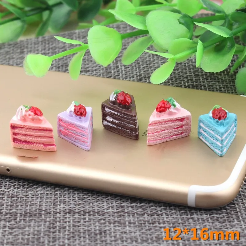 5 pieces 5 шт. клубника торт ко дню рождения миниатюрные фигурки Моделирование еда игровой дом игрушки кукольный домик ручной работы аксессуары детские игрушки - Цвет: 5 pieces