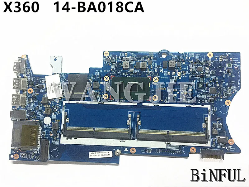 Для hp павильон X360 14-BA018CA Материнская плата ноутбука 926714-601 926714-501 I5-7200U 16872-1 448.0C204.0011 рабочих