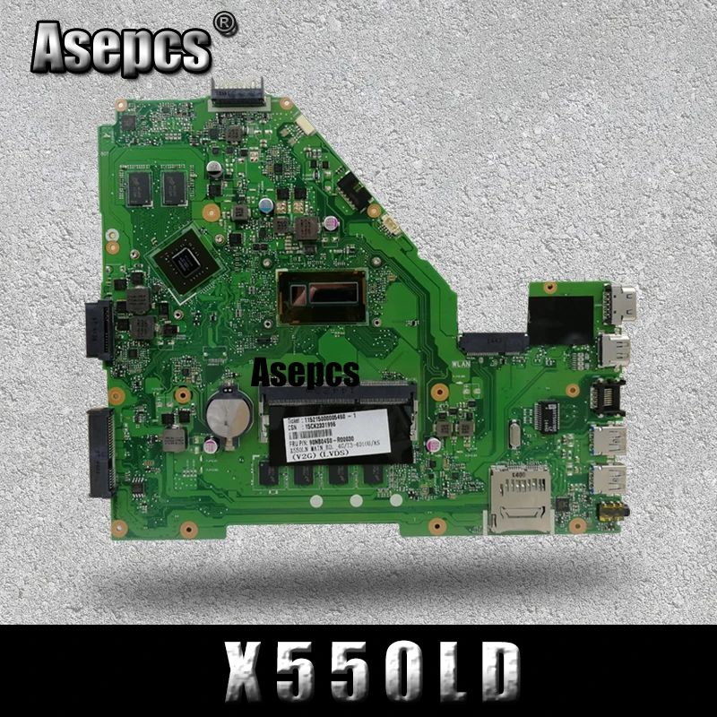 Asepcs X550LD материнская плата для ноутбука For Asus X550LC X550LN X550L тестовая I7 CPU|Материнские