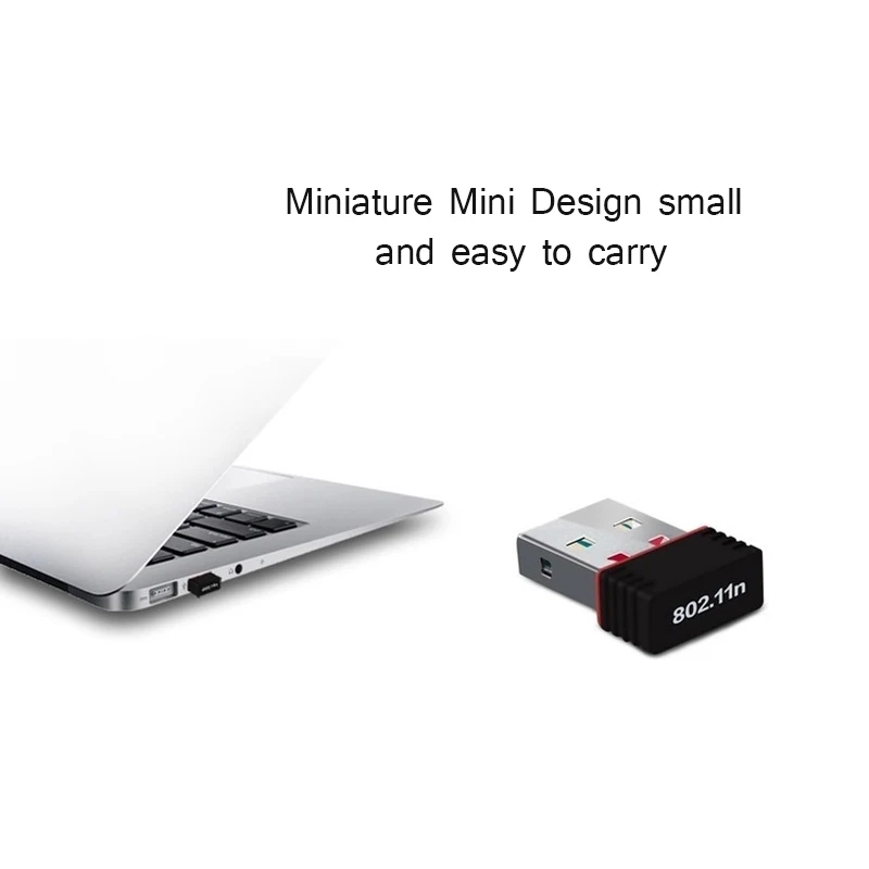 Мини ПК WiFi адаптер 150 м Wi Fi антенна с USB беспроводной компьютерной сетевой картой