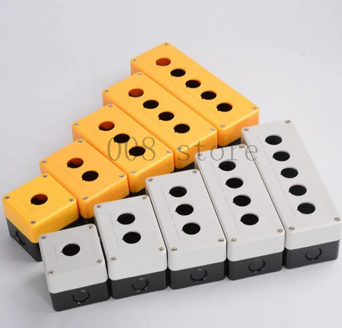22mm Hole push-button switch box Yellow White 1Hole 2Hole 3Hole 4Hole 5Hole | Строительство и ремонт