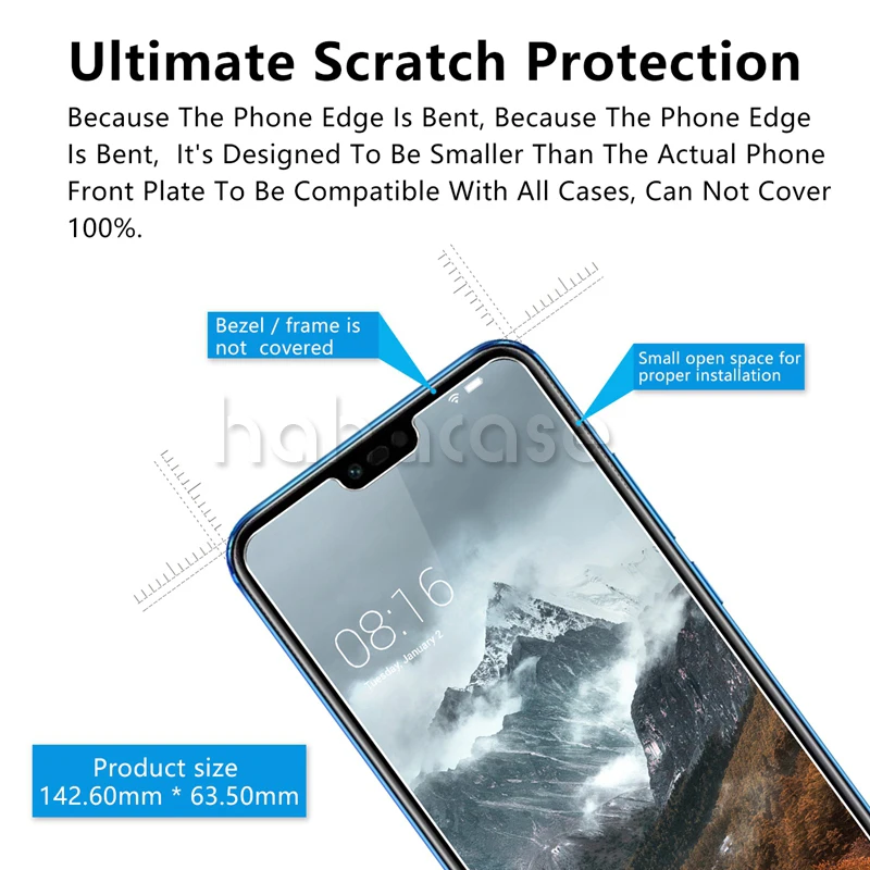 Закаленное защитное стекло 2.5D для Huawei Honor 20 20i 10 10i Pro Lite 500 Note 2019 шт.|Защитные стёкла