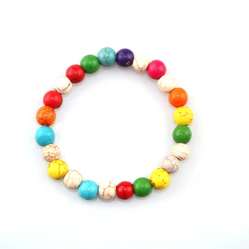 Модный мужской и женский браслет 2018 красочный 8 мм для пар женщин|Плетеные