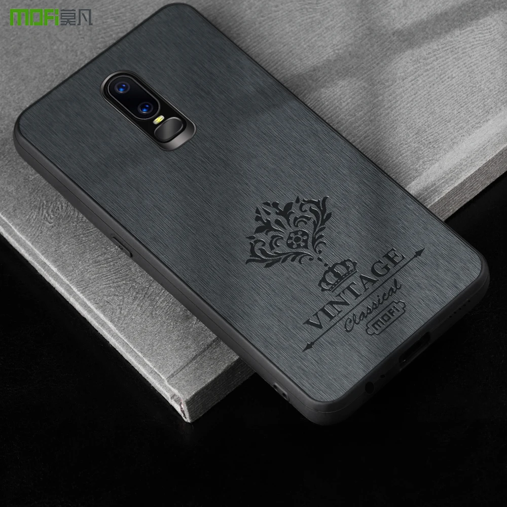 Оригинальный чехол MOFi для One Plus 6 Жесткий Чехол 1 + искусственная кожа Conque Oneplus