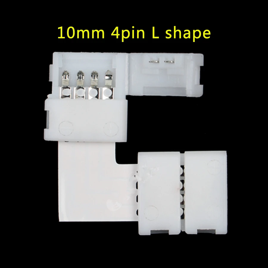 Светодиодные коннекторы RGB в форме L 6 шт./компл. 4 pin ширина ленты 10 мм 12 В 5050|rgb led