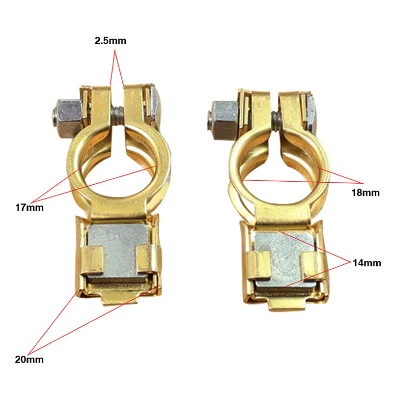 2 шт. автомобиля батарея терминал для зажим зажимы отрицательный положительный