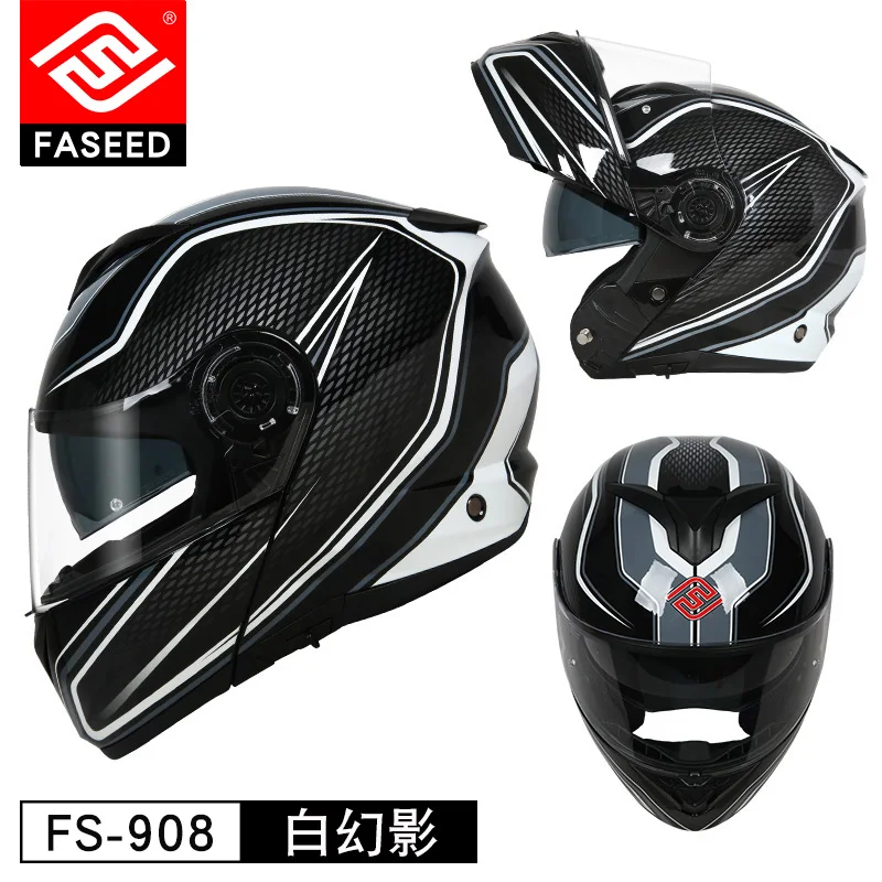 FASEED Filp up модульный мотоциклетный шлем гонки Casco мотоциклетные шлемы de Motociclista двойные козырьки моторный шлем - Цвет: 5