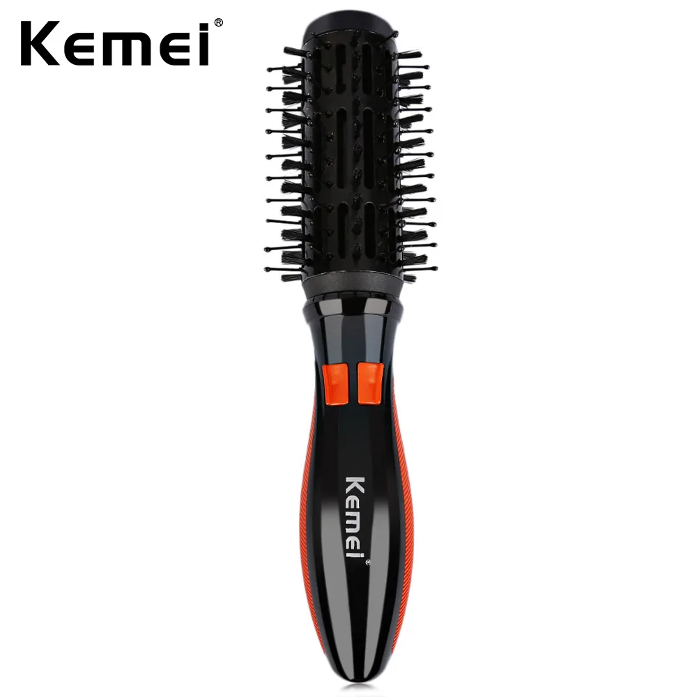 Kemei км 2900 Керамика керлинг Комбс Электрический Керлинг двойного назначения вращающийся Массажная расческа