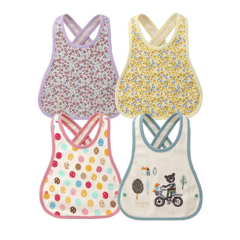 4 шт. Детские Водонепроницаемые нагрудники хлопковая одежда для мальчиков с