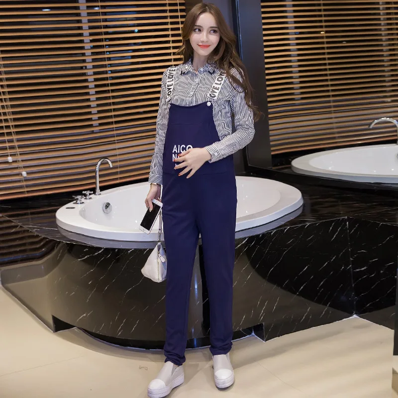 M 2XL Брюки для беременных повседневные брюки на подтяжках женщин Gravidas узкие