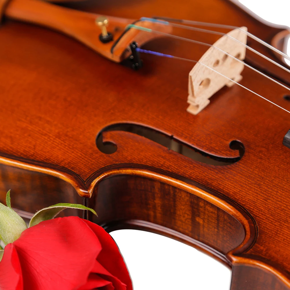 Профессиональная ручная работа матовая скрипка натуральные полосы клен 4/4