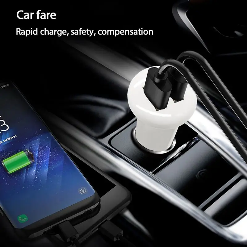 Sindvor Mini Dual USB Автомобильное зарядное устройство адаптер 3.1A LED мобильный телефон