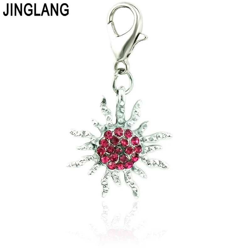 JINGLANG Оптовая Продажа Модные Амулеты с застежкой Омаров 6 цветов горный хрусталь