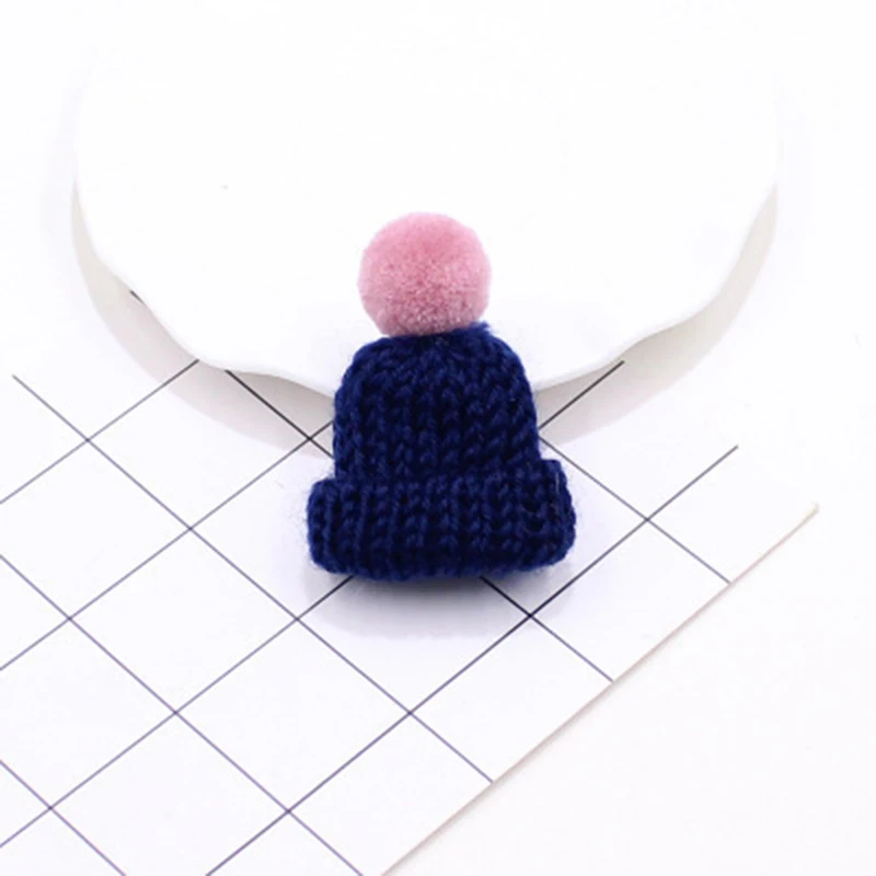 Милая стильная шерстяная маленькая шляпа с Заколкой-шариком для волос брошь