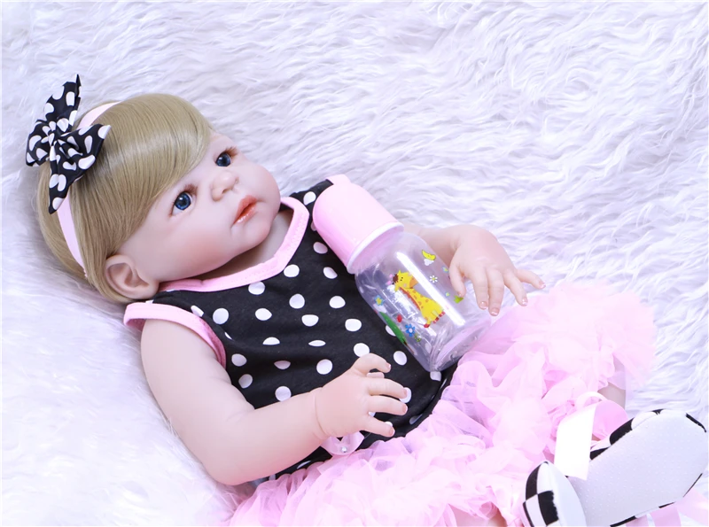 55 см девочка bebe bonecas reborn Младенцы полный силикон baby куклы ручной работы
