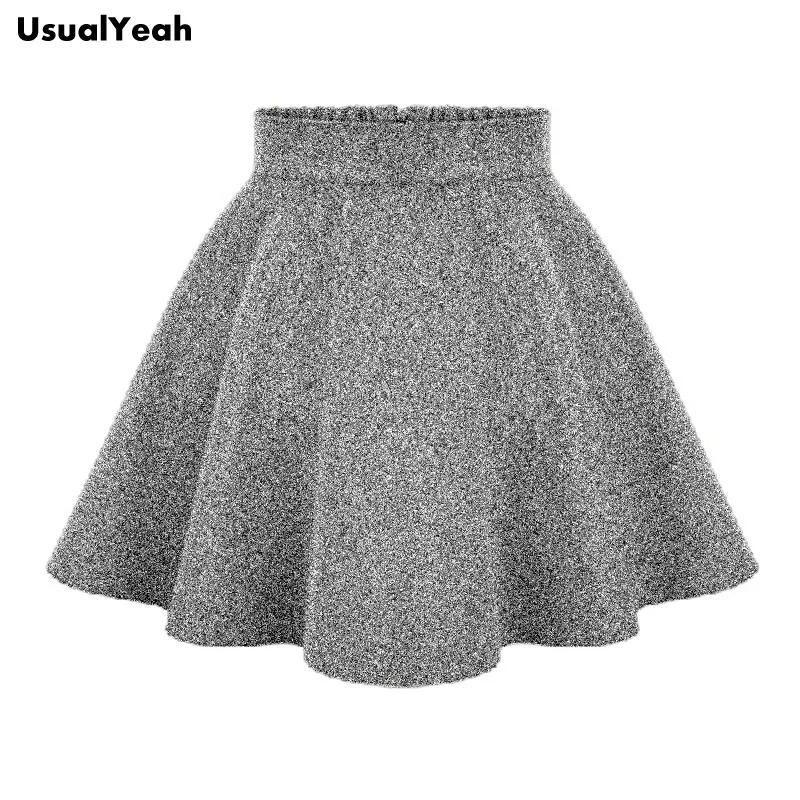Женская шерстяная мини юбка модная пачка с высокой талией плиссированная