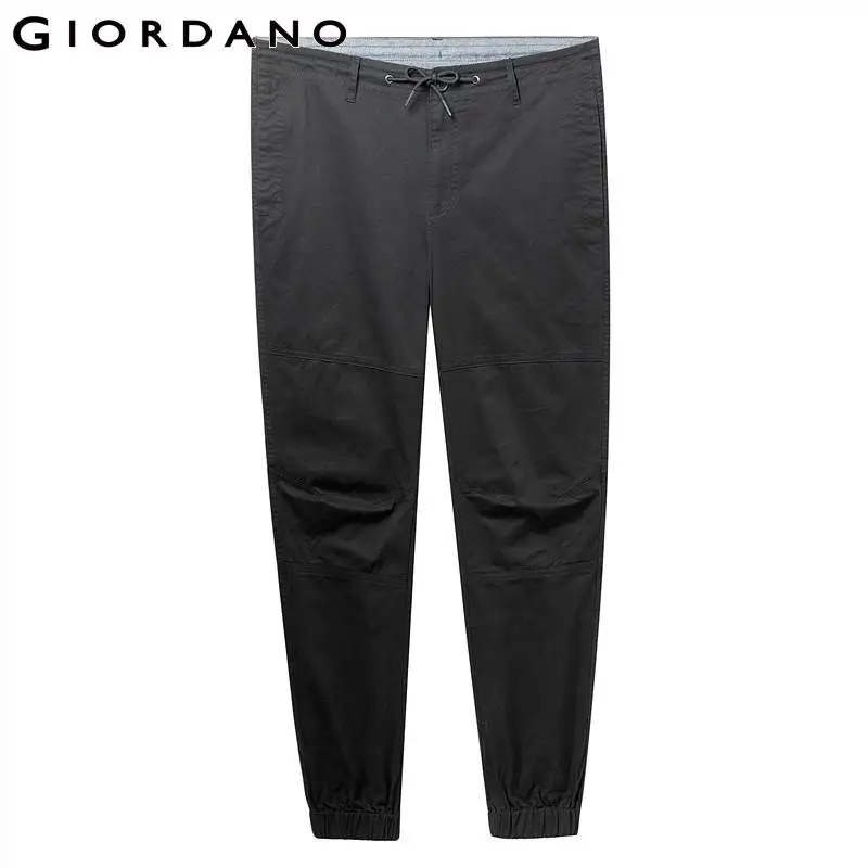 Giordano мужские повседневные брюки из натурального хлопка и талией на резинке