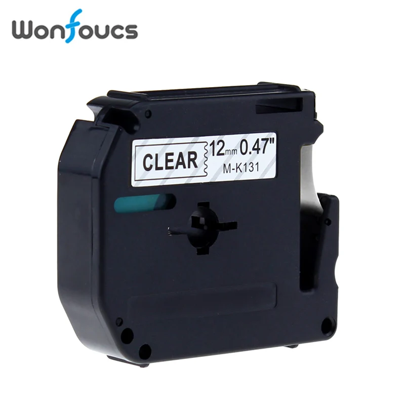 Black On Clear 12 мм совместимый с Brother P-Touch м ленты MK231 M-K231 MK-431 M-K131 MK831 узор ленты с лейблом для PT-65 принтер ПЕЧАТНАЯ МАШИНКА - Цвет: Black On Clear