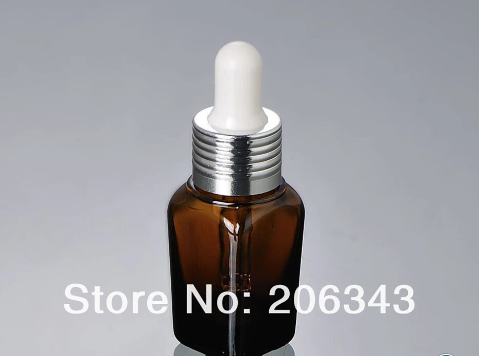 15 мл коричневая фотобутылка с серебряным воротником стеклянная бутылка|essential oil