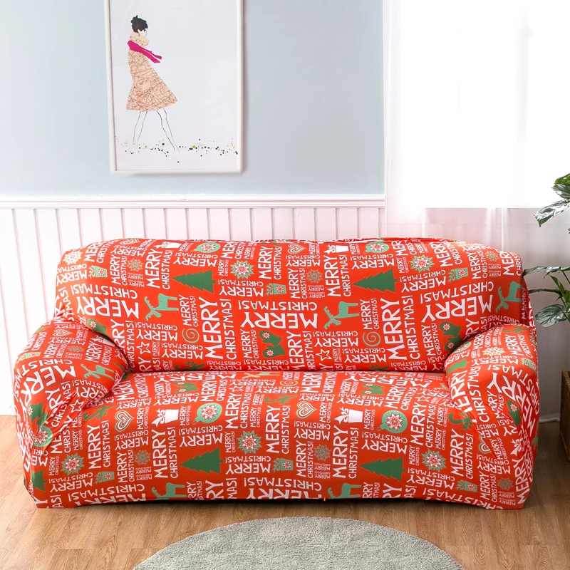 christmas decoration stretch sofa cover slipcovers elastic couch case for different shape sofa loveseat chair l style sofa free global shipping