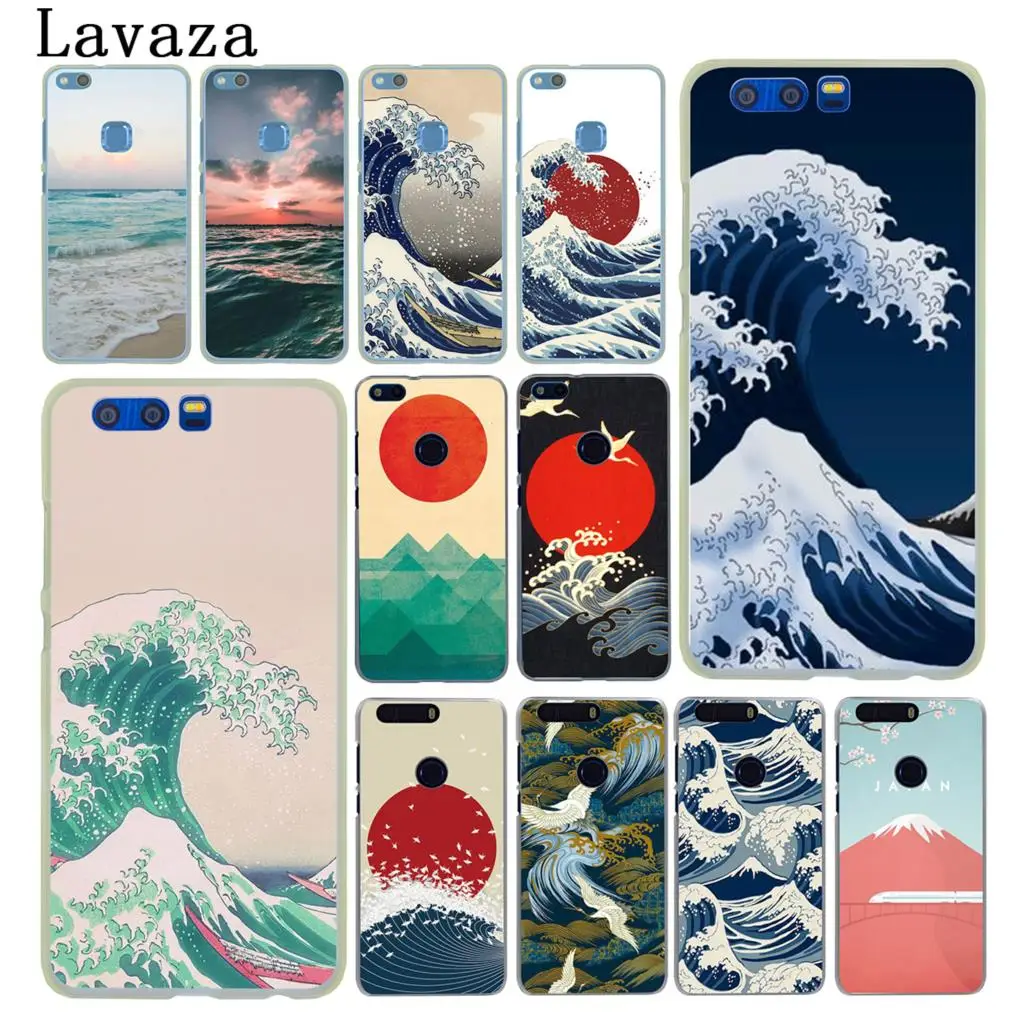 Lavaza волна Искусство Японский зеленый Illust Классический чехол для Huawei Y9 Y7 Prime 2018 2019