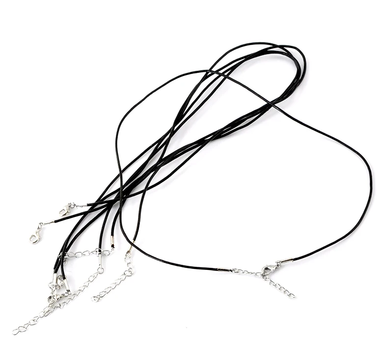 Ожерелье из воловьей кожи DoreenBeads черного цвета длиной 48 0 см (18 дюймов 7/8 дюйма) 1 шт.