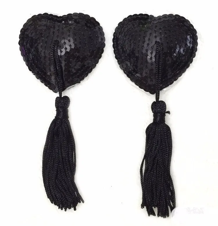 Силиконовая наклейка для сосков с блестками и кисточками | Красота здоровье