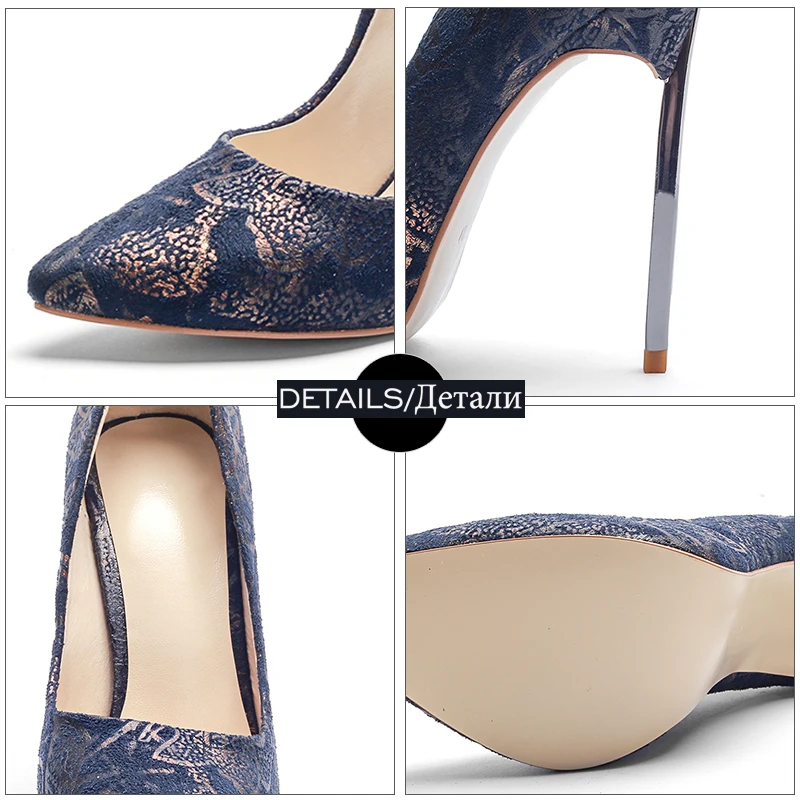

ISNOM Printing High Heels Women Pumps 2018 New Autumn Pointed Toe Shallow Thin Heels Shoes Fashion Footwear Party Ladies Shoes