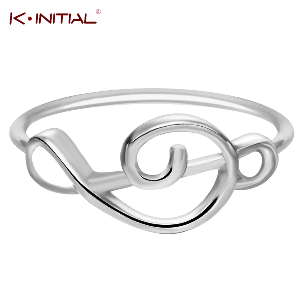 Kinitial Бесплатная доставка Распродажа 1 шт. скрипичный ключ кольцо в золоте на
