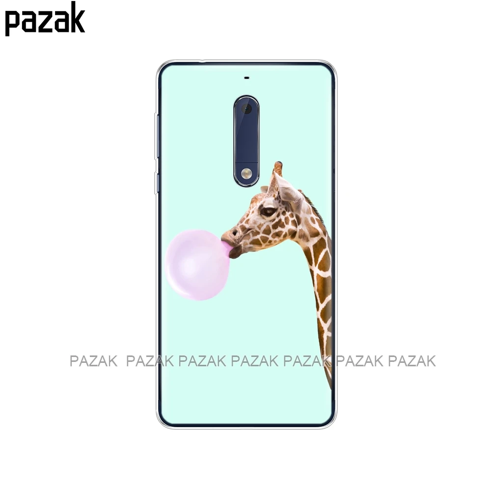 61445 Силиконовый чехол для Nokia 1, 2, 2,1, 3, 3,1, 5, 5,1 plus, чехол, мягкая задняя крышка из ТПУ для телефона, противоударный чехол, защитный бампер - Цвет: 61445
