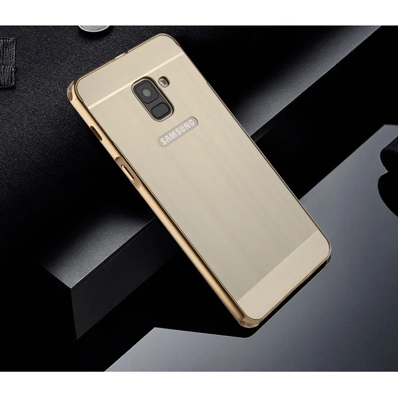 Для samsung Galaxy A8 + 2018 чехол бампер Роскошный Матовый акриловый жесткий