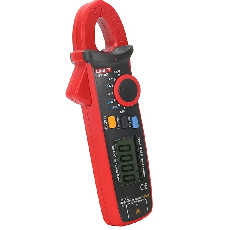 Uni t клещи UT210C цифровой True RMS Авто Диапазон зажим метр AC DC температура Тест